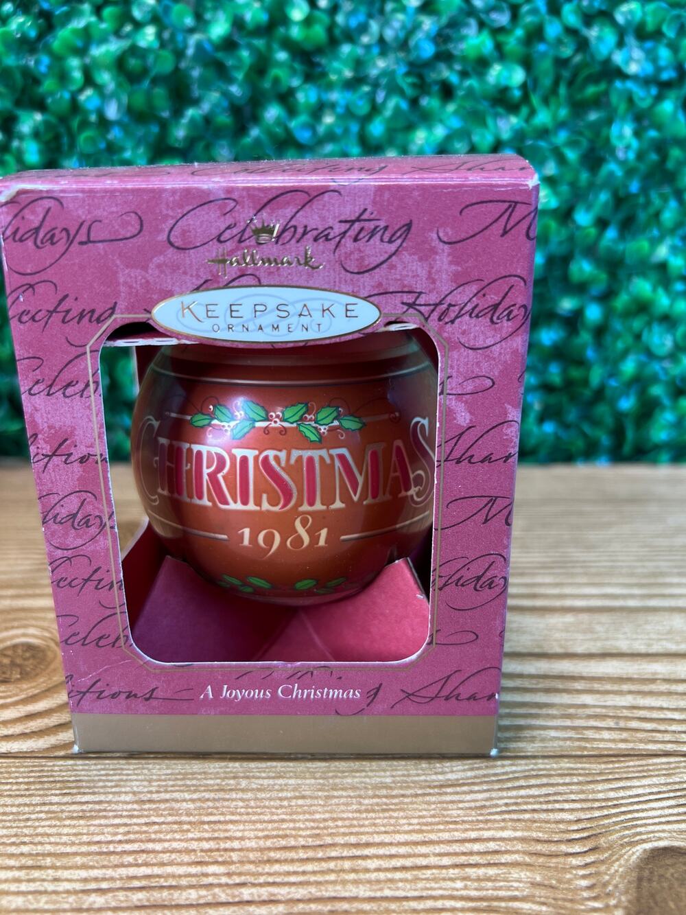Hallmark Grandfather Glass Ball Ornament 1981 Christmas Holiday